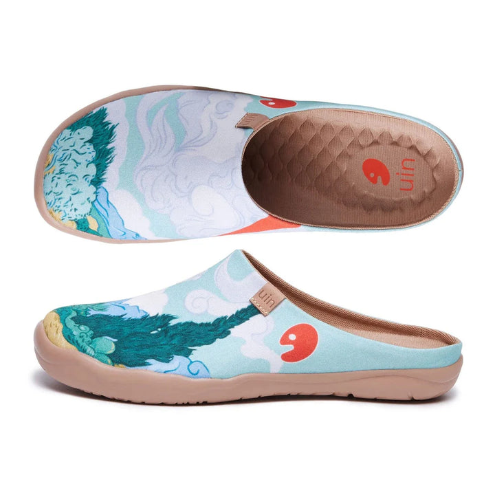 Van Gogh Wheatfield with Cypresses Malaga Slipper Women